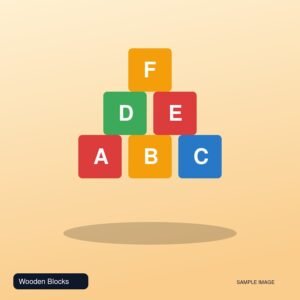 [Sample] Wooden Alphabet Building Blocks
